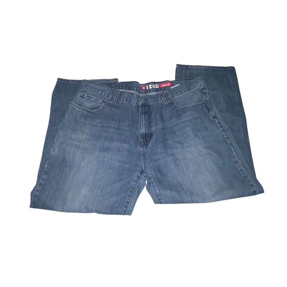 Izod Mens Relaxed Fit Jeans Size 44x30 Blue Denim